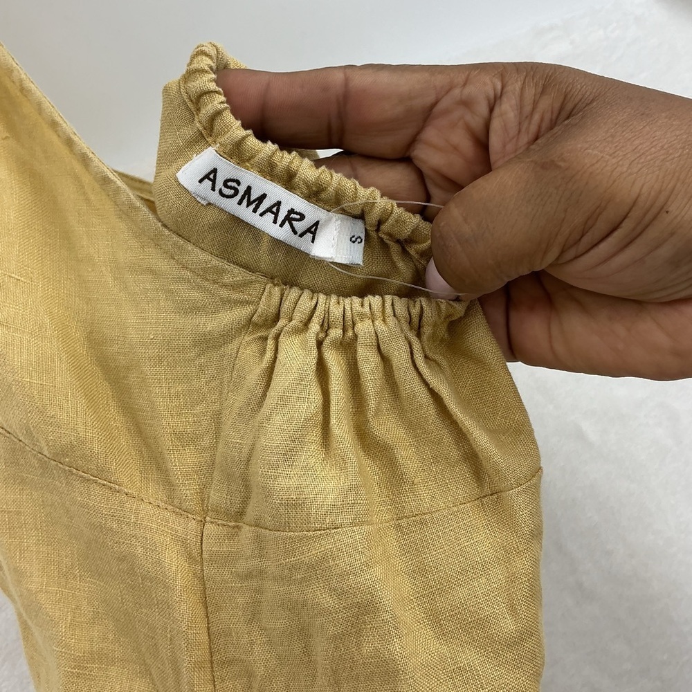 Sleeveless Backless Halter Maxi Dress in Mustard Yellow 666 - Picture 3 of 5